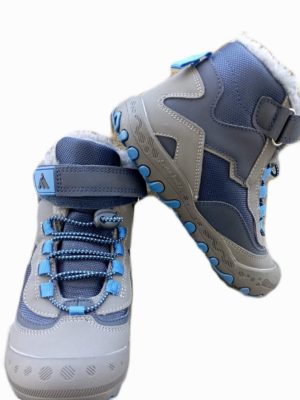 Παιδικά μποτάκια για αγόρι γκρι με μπλε λεπτομέρειες